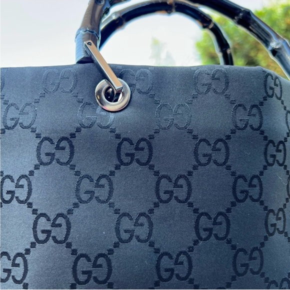 Gucci GG Bamboo Canvas Tote Bag - Picture 5 of 11